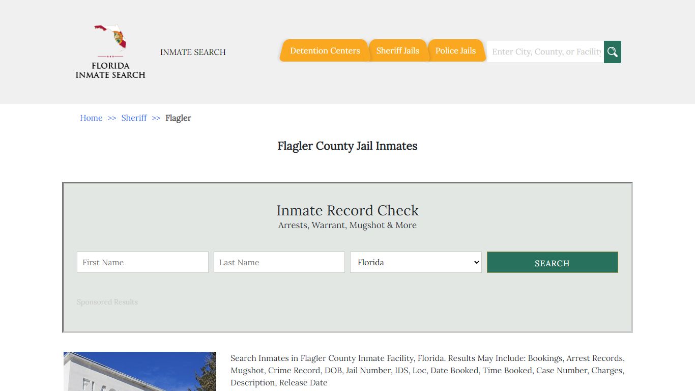 Flagler County Jail Inmates | Florida Inmate Search